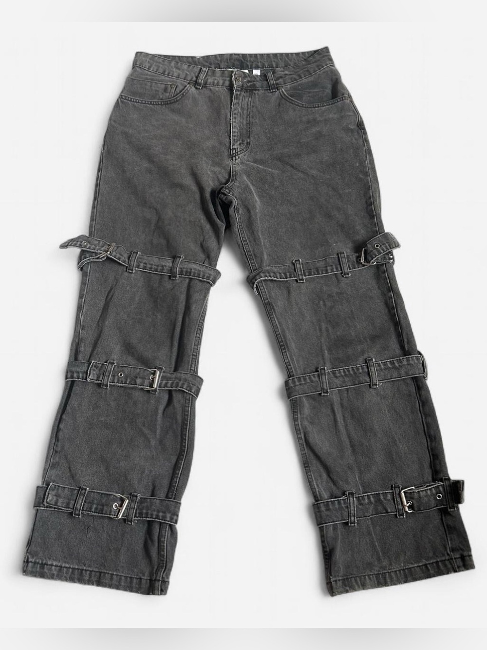 The Ragged Priest Black Buckle Denim Jeans